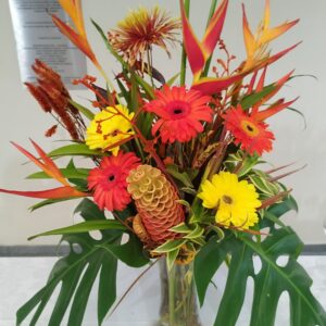 Arranjo Tropical M com gerberas